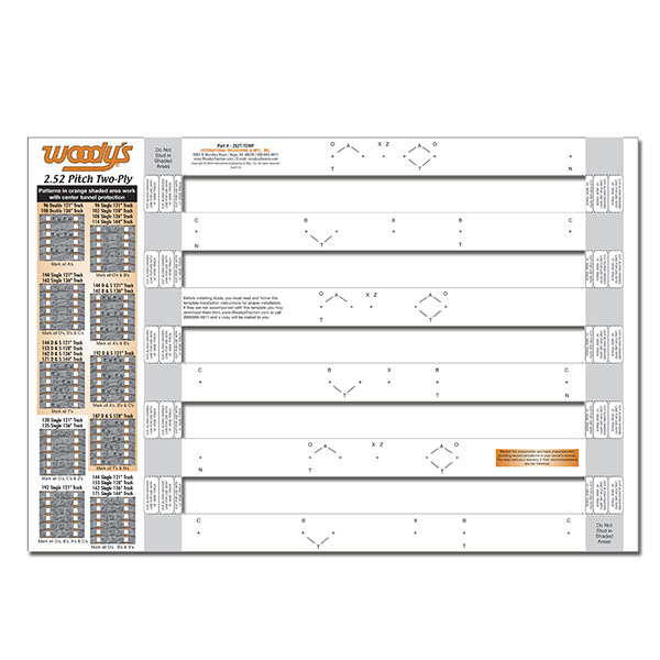 WOODY'S STUD 2.86 TWO-PLY TEMPLATE POLARIS (286T-TEMP-2)