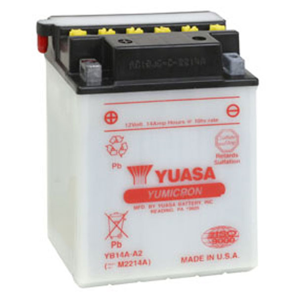 YUASA Yumicron High Performance Battery YB14A-A2 (880-7070)