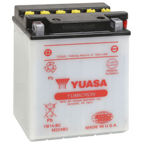 YUASA Yumicron High Performance Battery YB14-B2 (880-7075)