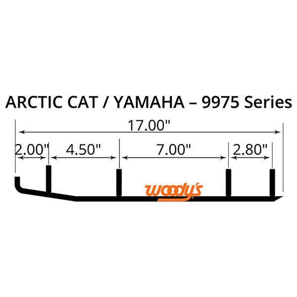 WOODY'S DOOLY CARBIDE RUNNER 4" ARCTIC CAT (DA4-9975)