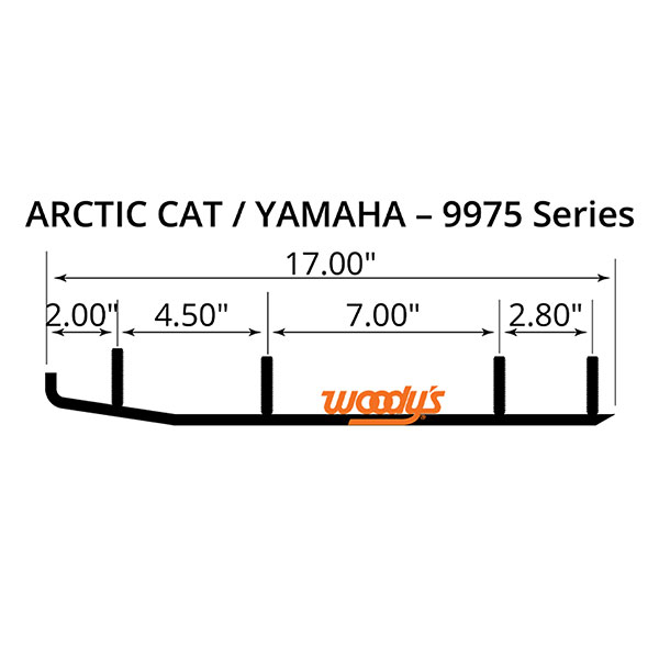 WOODY'S ACE CARBIDE RUNNER 4" ARCTIC CAT (AA4-9975)