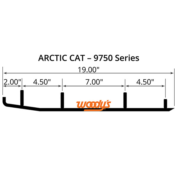 WOODY'S ACE CARBIDE RUNNER 6" ARCTIC CAT (AA6-9750)