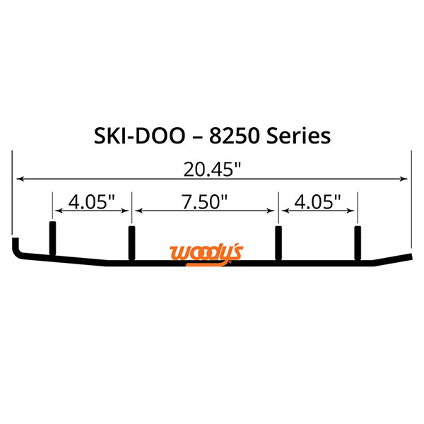 WOODY'S ACE CARBIDE RUNNER 8" SKI-DOO (AS8-8250)