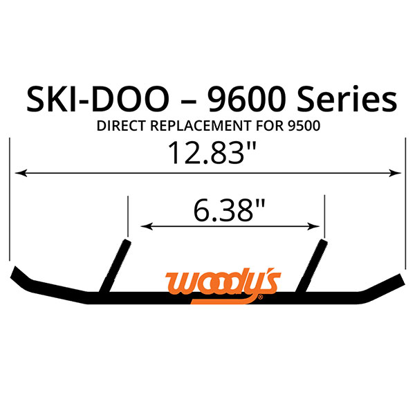 WOODY'S ACE CARBIDE RUNNER 8" SKI-DOO (AS8-9600)