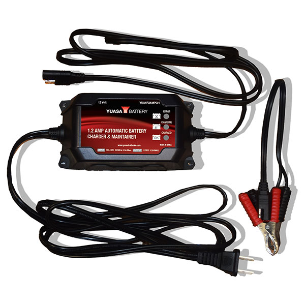 YUASA 1.2 AMP AUTOMATIC BATTERY CHARGER & MAINTAINER (880-8315)